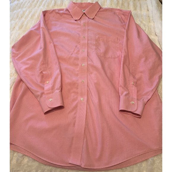 Brooks Brothers Regent Polo Button-Down Shirt Pink Cotton Men Size 17 1/2 (READ) - Picture 3 of 16